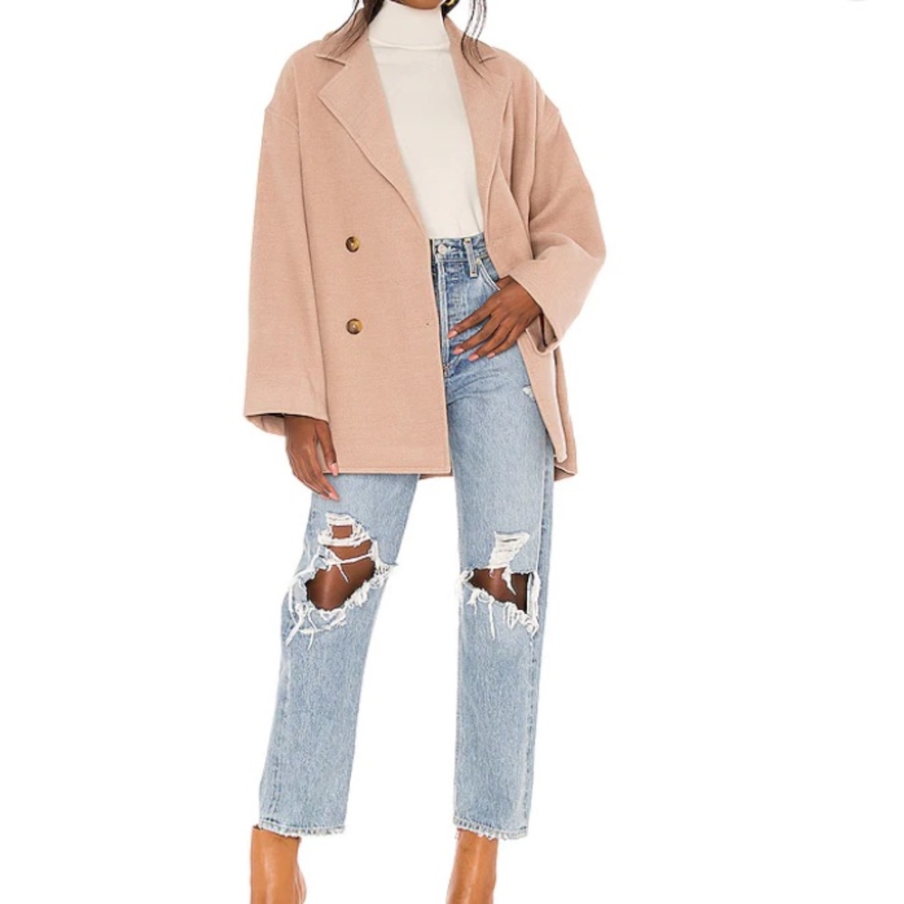 Free People Hannah Super Soft Slouchy Camel Coat Sz L
